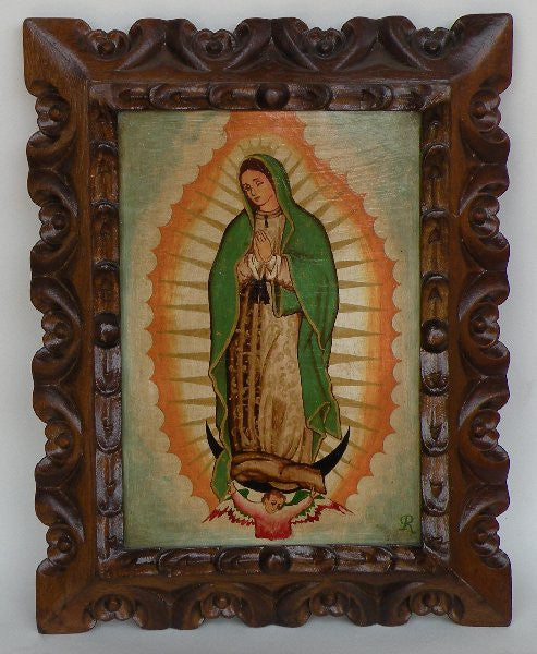 DVDMATINEMOVIES - Our lady of Guadalupe W/Jesus Christ Polyester Crucifix |  Wall Cross | Resin figure | 14,24 Inches | Virgen de Guadalupe W/Jesus